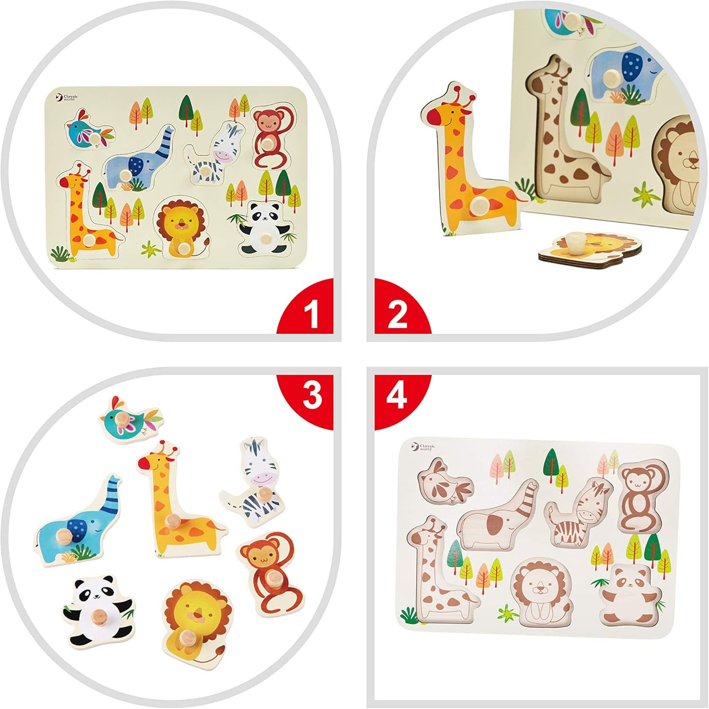 Classic World Állatos Formakirakó